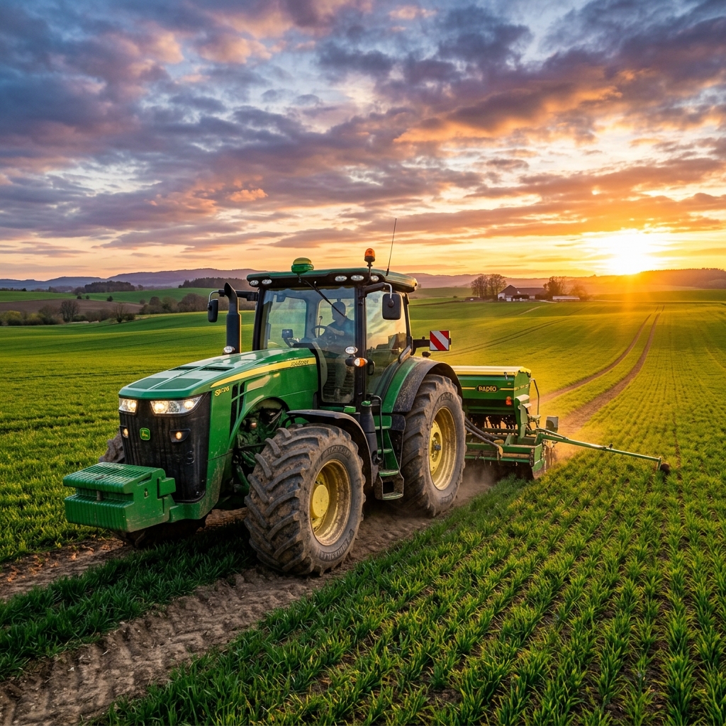 Tractor agrícola en campo